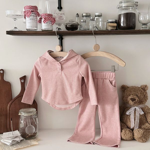 女童套裝 長袖連帽上衣+長褲