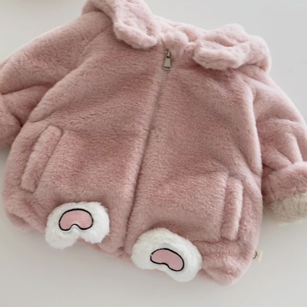 女童可愛兔子保暖 毛絨絨 可愛外套 