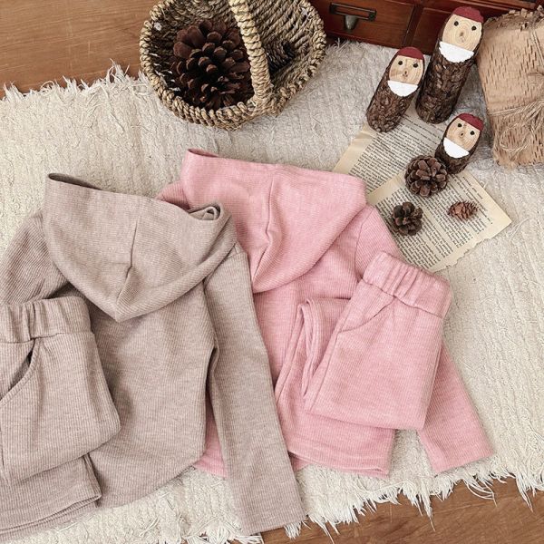 女童套裝 長袖連帽上衣+長褲