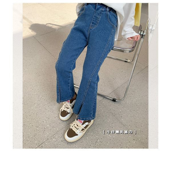 【現貨】童開岔 修身 牛仔長褲 牛仔褲 