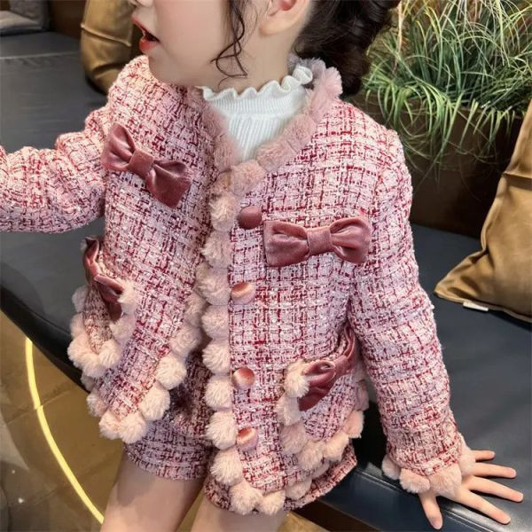 【現貨】女童小鄉風套裝 外套+短褲 
