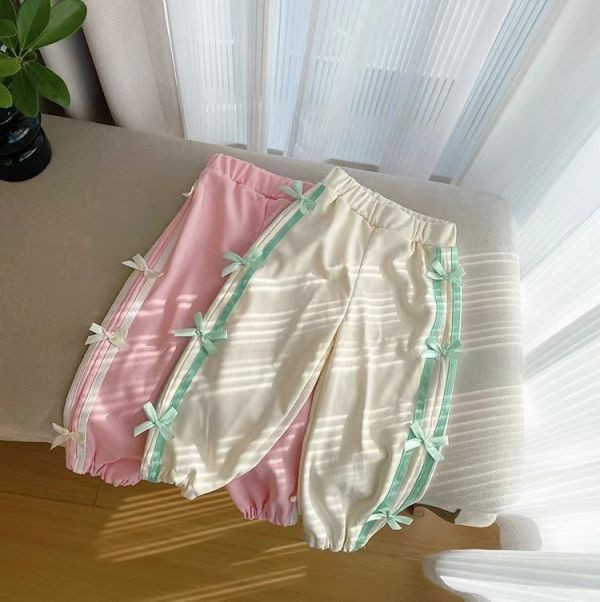 【現貨】女童 蝴蝶結 休閒長褲 運動長褲 