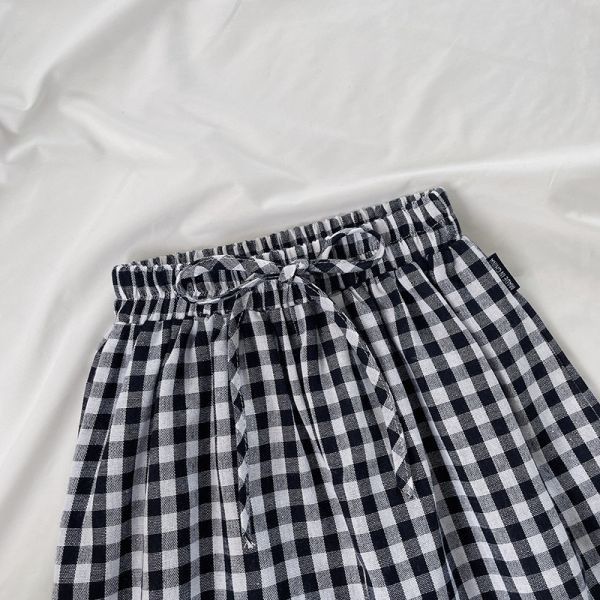 【現貨】女童背心套裝 背心上衣+格子褲子 