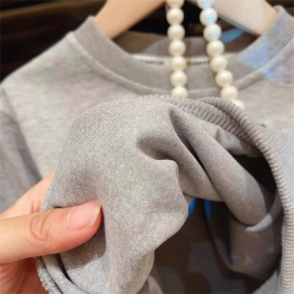 女童長袖套裝 長袖上衣+半身百褶裙 