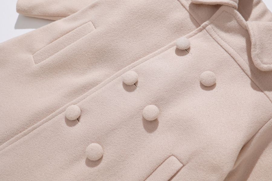 女童長版風衣外套 時尚夾克 毛呢外套 