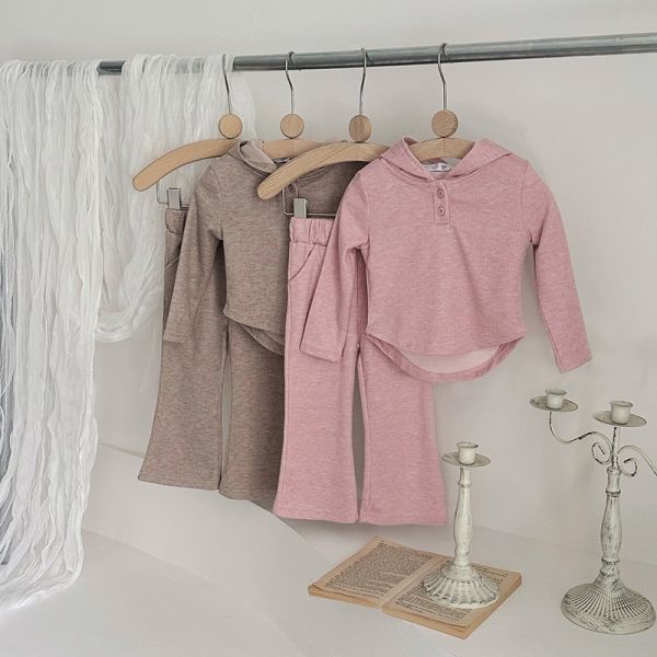 女童套裝 長袖連帽上衣+長褲