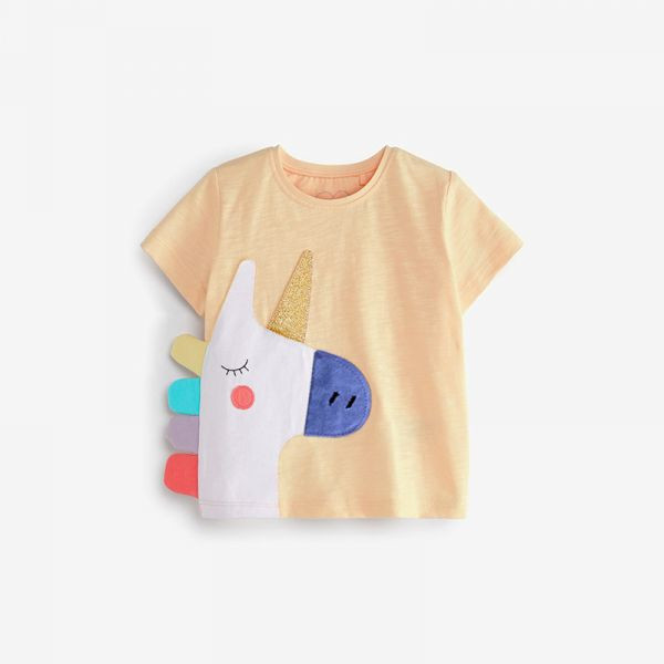 【現貨】女童可愛立體貼布 短袖上衣 