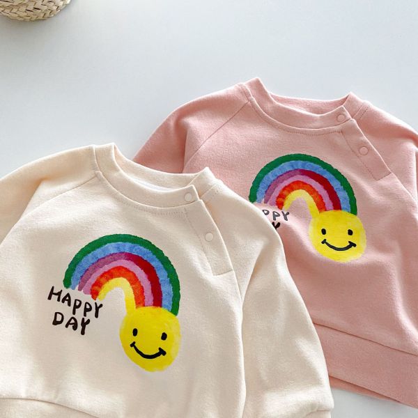 女童長袖套裝甜美撞色 長袖上衣+內搭褲 