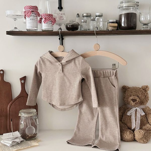 女童套裝 長袖連帽上衣+長褲