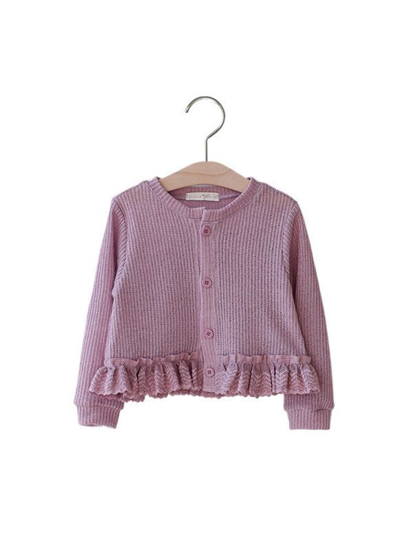 【現貨】女童蕾拼接 韓版外套 純色浪漫外套 