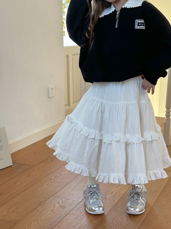 【現貨】女童蛋糕裙 半身長裙 層次長裙