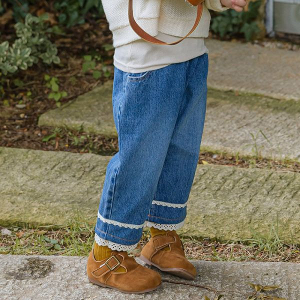 【現貨】女童蕾絲長褲 牛仔長褲 牛仔褲