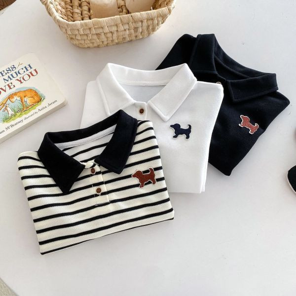 【現貨】男童翻領 長袖上衣 POLO 