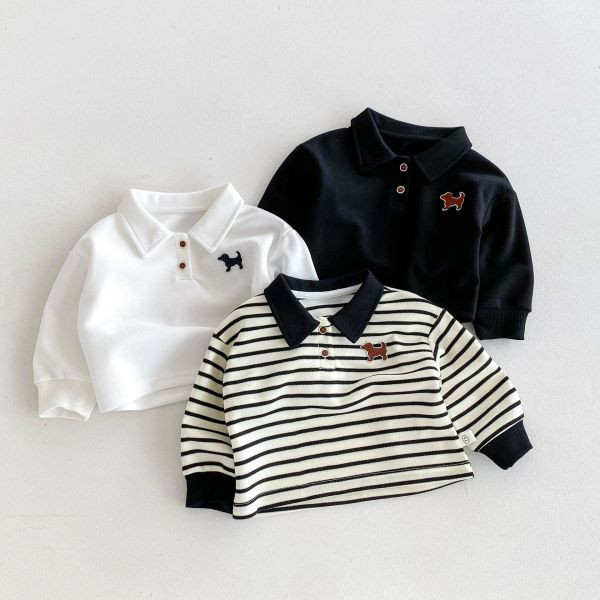 【現貨】男童翻領 長袖上衣 POLO 