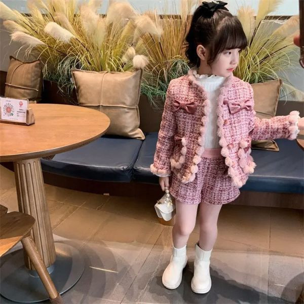 【現貨】女童小鄉風套裝 外套+短褲 