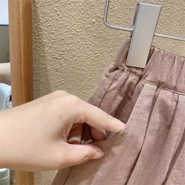 【現貨】親子裝 女童荷葉百褶上衣+休閒短褲 母女裝 短袖套裝 