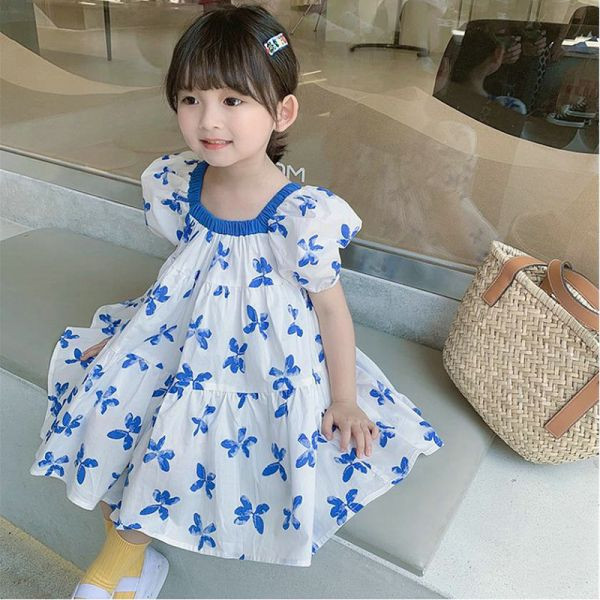 【現貨】女童碎花 短袖上衣 連身裙 洋裝 