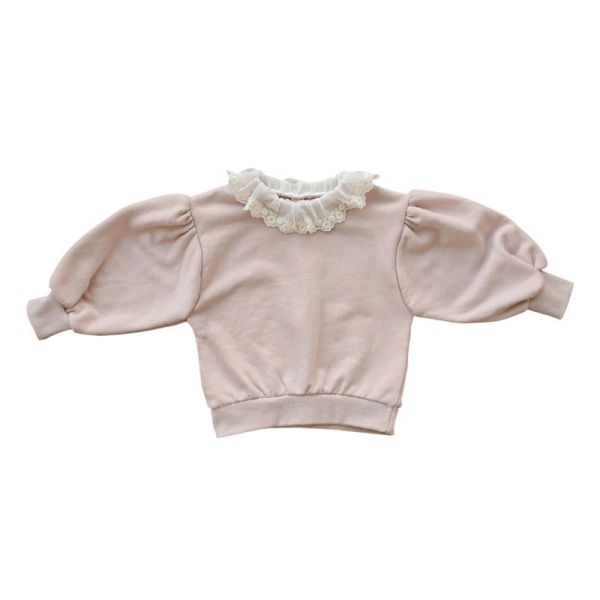 女童翻領 泡泡袖長袖上衣