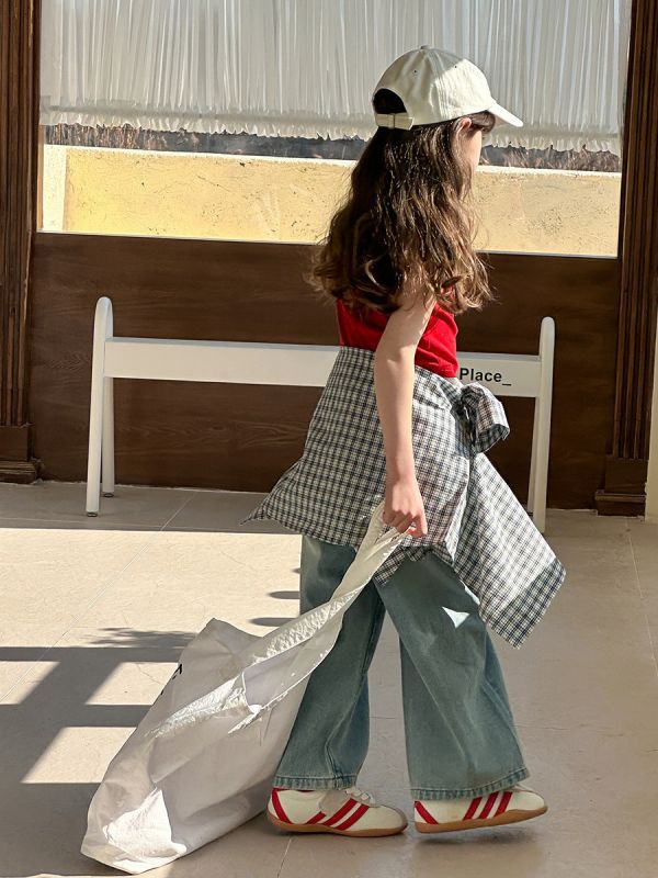 親子裝 女童蕾絲拼接 小可愛 吊帶小背心 