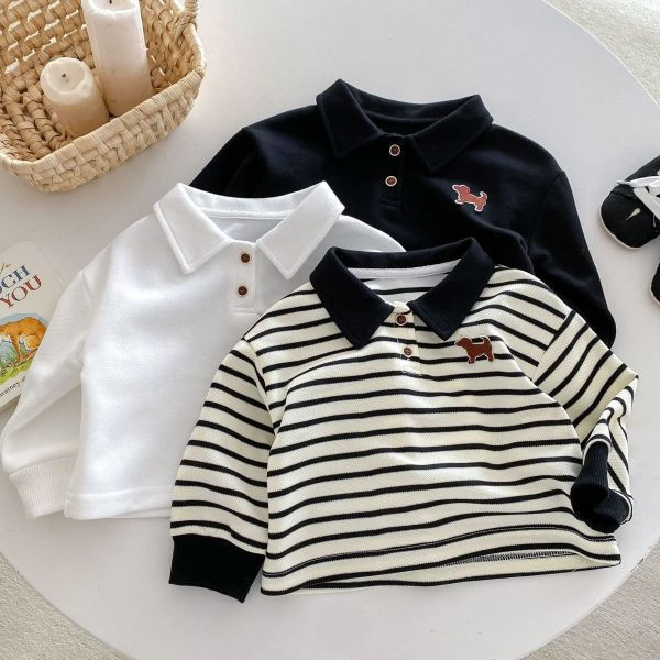 【現貨】男童翻領 長袖上衣 POLO 