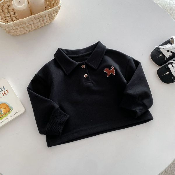 【現貨】男童翻領 長袖上衣 POLO 