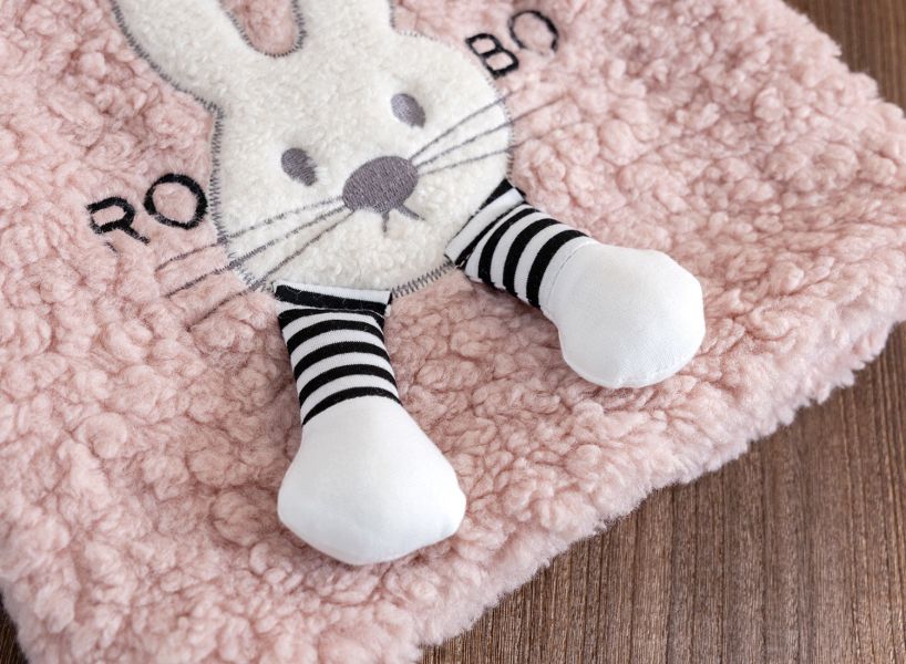 女童可愛立體兔子 羊羔毛背心 馬甲 