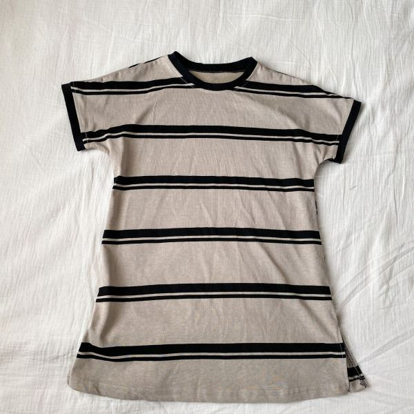 【現貨】男童女童 條紋洋裝連身裙 短袖套裝+短褲 