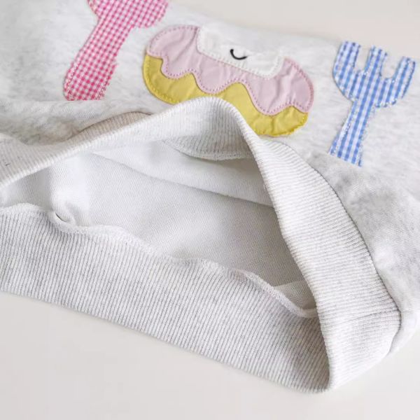 女童撞色 長袖上衣 