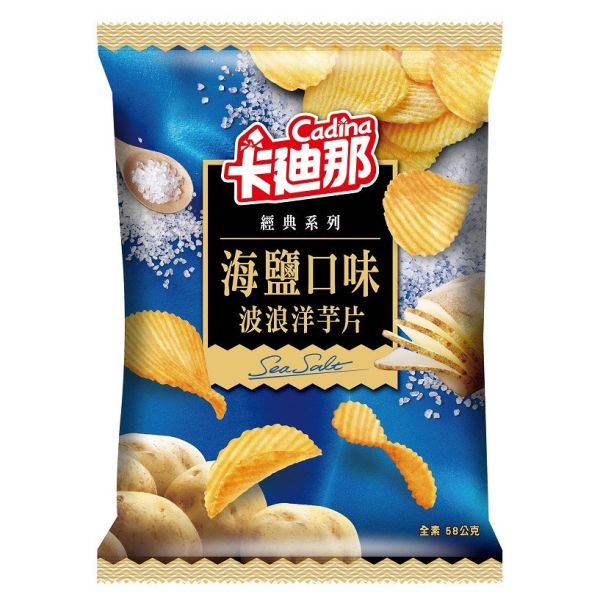卡迪那波浪洋芋片(海鹽口味)58g-全素 