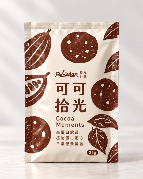 Relivian拾光計畫可可拾光植物蛋白粉35g-全素 