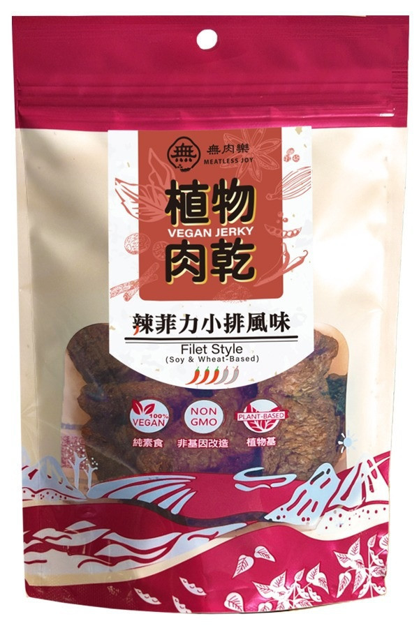 無肉樂植物肉乾(辣菲力小排風味)120g-全素 