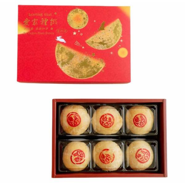 愛家鹹綠豆椪禮盒(6入)-全素 