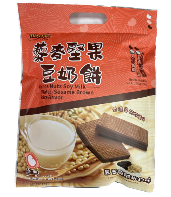 明奇藜麥堅果豆奶餅(黑芝麻糙米味)255g-全素 