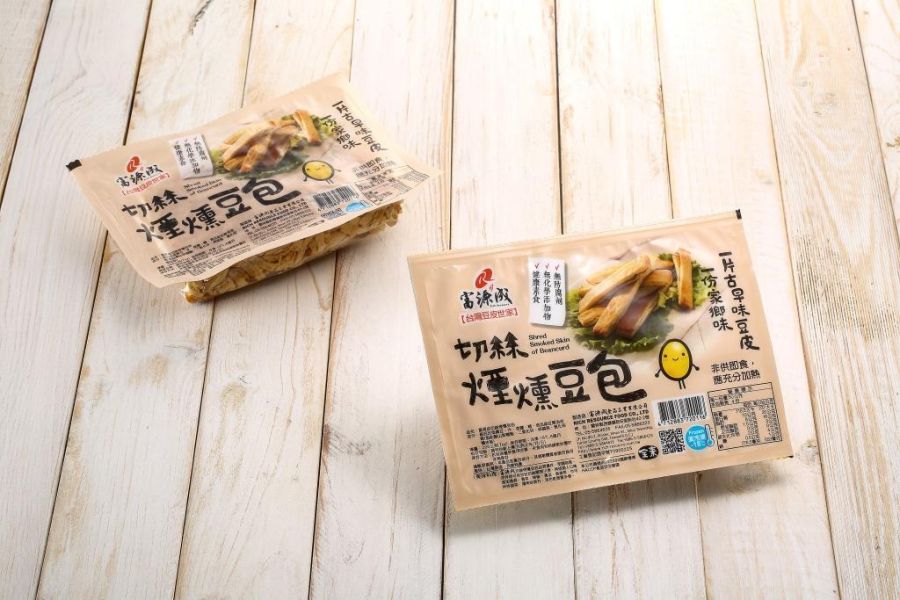富源成基改切絲煙燻豆包200g-全素 