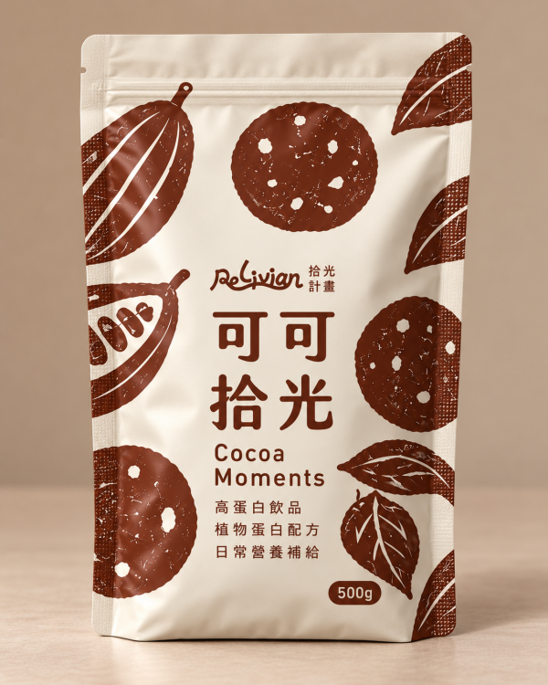 Relivian拾光計畫可可時光植物蛋白粉500g-全素 