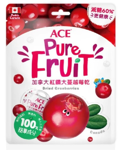 ACE加拿大紅鑽大蔓越莓乾110公克-全素 