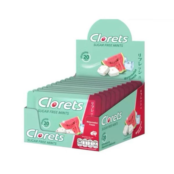 泰國Clorets無糖薄荷涼糖(西瓜風味)一盒 