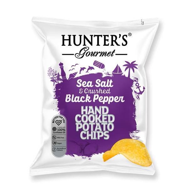 Hunter's Gourmet 亨特手工洋芋片(海鹽黑胡椒味)125g-全素 