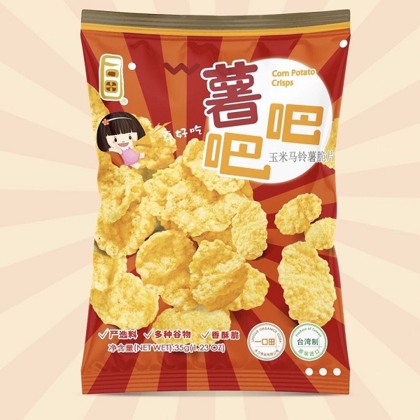 薯吧吧玉米馬鈴薯脆片35g-奶素 