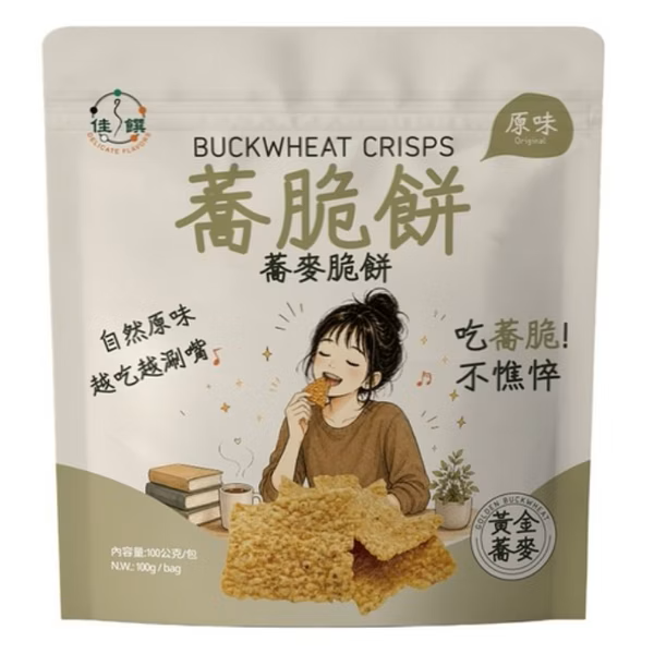 佳饌黃金蕎麥脆餅100g(原味)-全素 