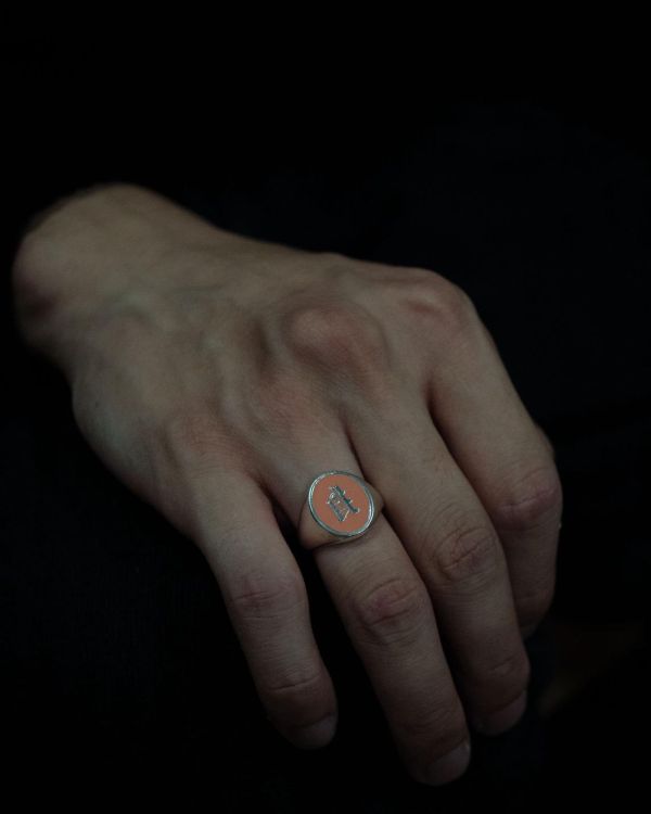 Pioneer Cold Enamel Signet Ring 