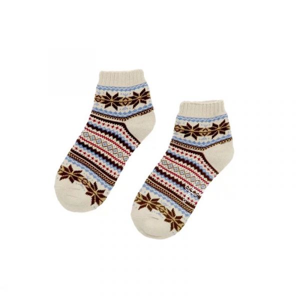 Yuki Tribal Ankle Low Socks - Beige 