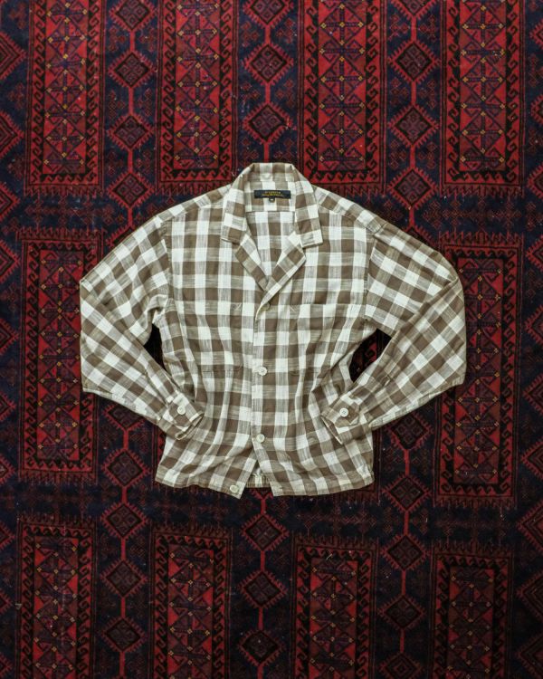 LINEN OPEN COLLAR SHIRTS JACKET 