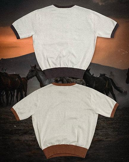 Western Cotton Knit Tee / Grey 