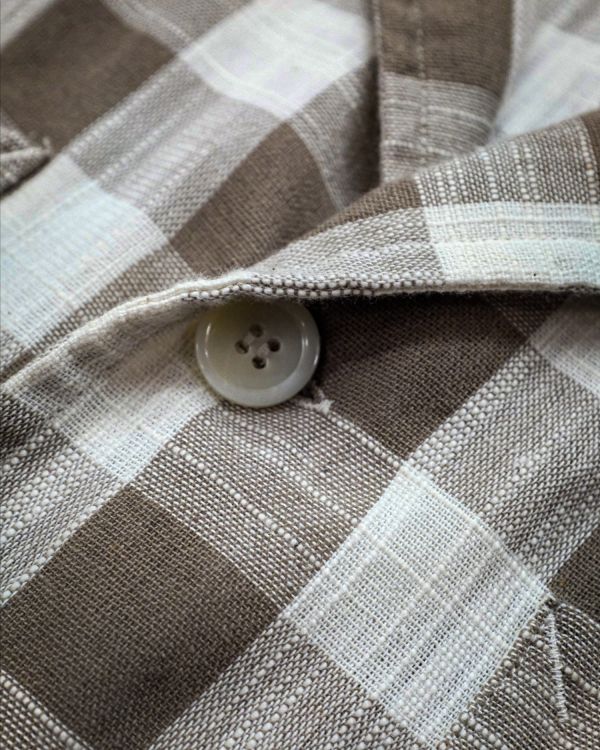 LINEN OPEN COLLAR SHIRTS JACKET 