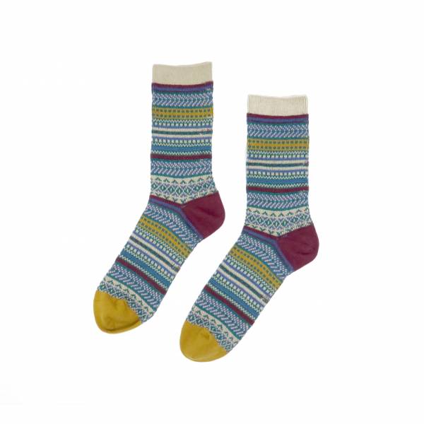 Tribal Stripe Socks - Khaki 