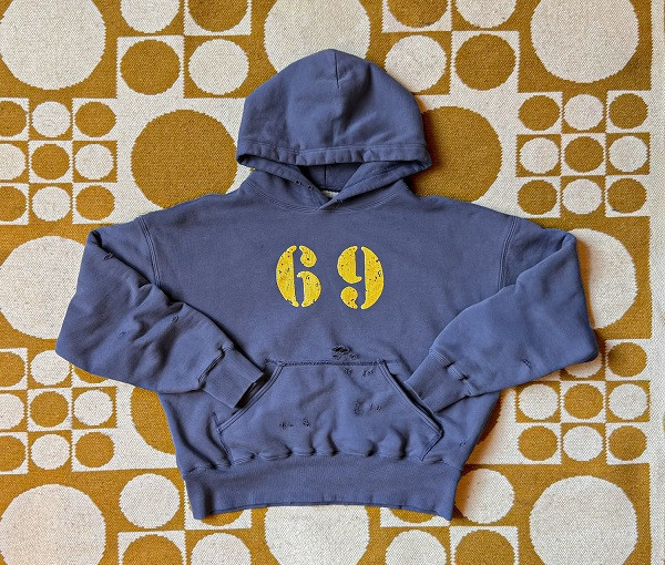 REVERSIBLE DOUBLE-FACED HOODIE (FADED BLUE) 