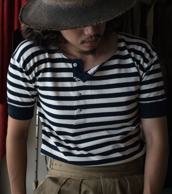 Pioneer: Gondolier Shirt（長/短袖組合） Gondolier Shirt,條紋長袖,海軍藍長袖