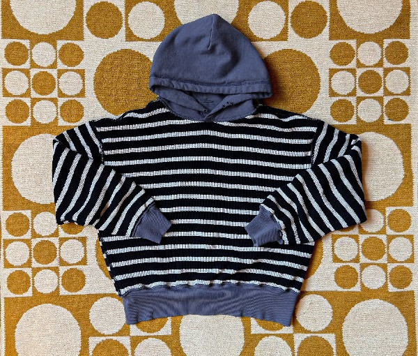 REVERSIBLE DOUBLE-FACED HOODIE (FADED BLUE) 