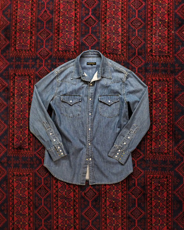Lot.519 WESTERN SHIRTS,6oz WASHED DENIM 